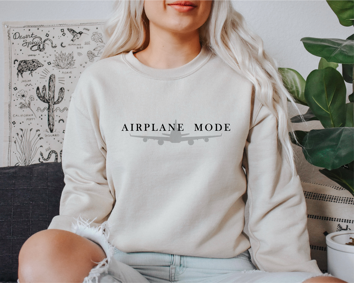 Airplane Mode | Cozy Traveler Crewneck