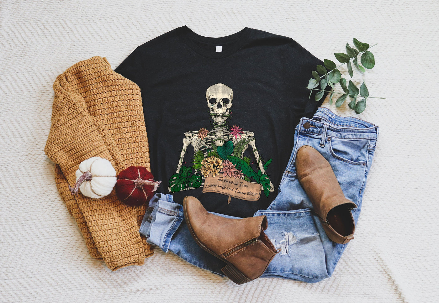 Plant Graphic Tee, Skull Graphic Shirt, Gift for Gardener, Plant Lover Gift, Cool Plant Shirt, Plant Tee, Death Shirt, Plant Lover Shirt