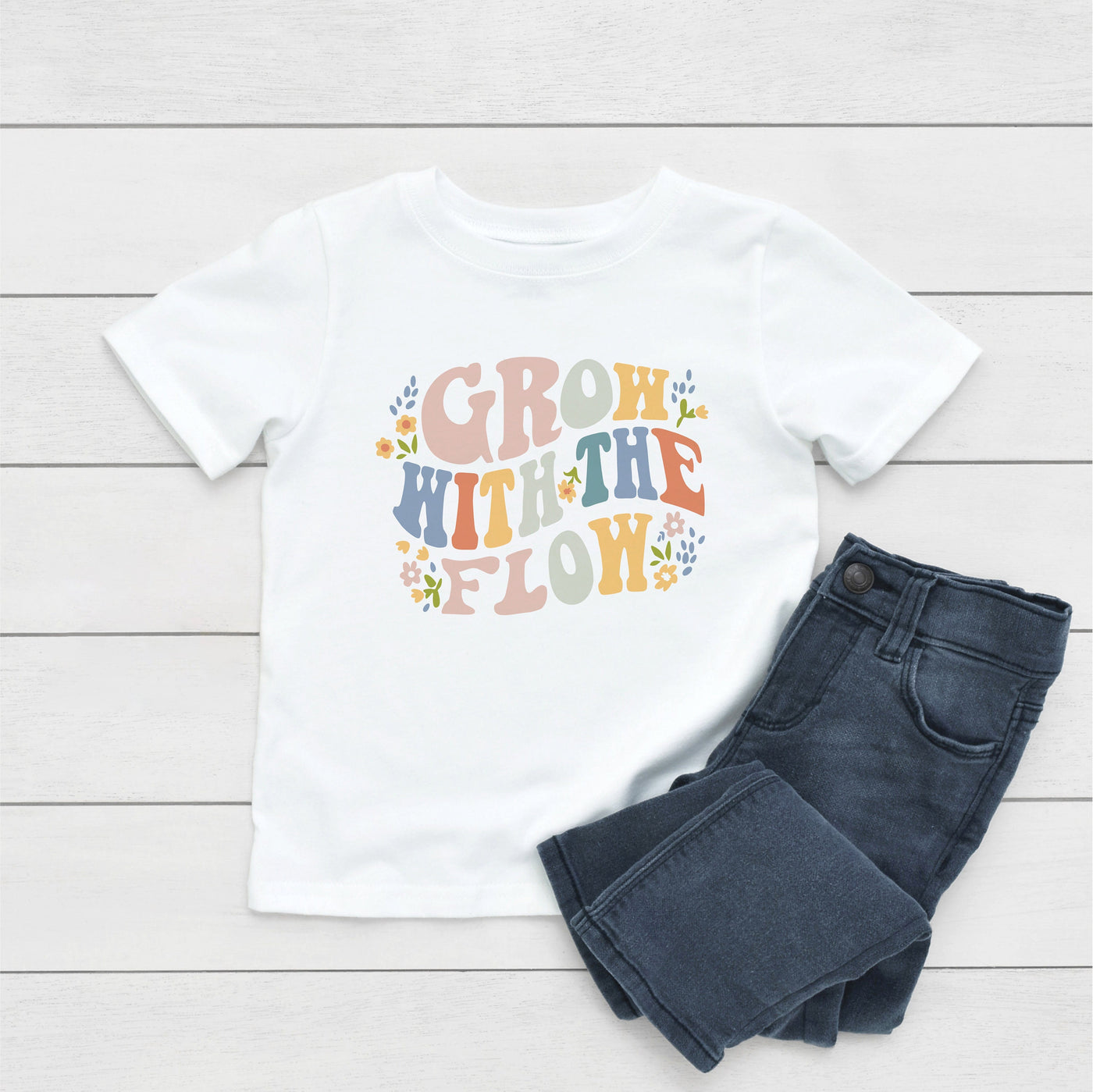 Hippie Saying Shirt, Positive Vibes Shirt, Peace Shirt Girl's, Plant Lover Shirt, Toddler Shirt, Kid's Tee, Kids Plant Shirt, Girl's Floral