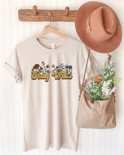 Stay Wild Tee, Boho Stay Wild, Free Spirit Tee, Inspirational Shirt, Boho Plant Shirt, Boho Nature Tee, Nature Lover Shirt, Nature Shirt
