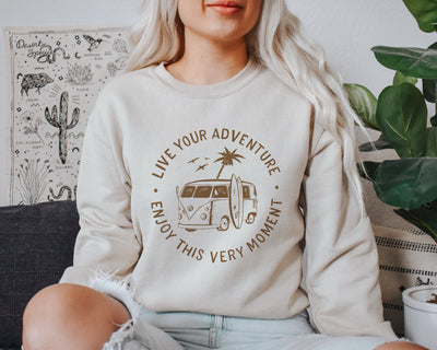 Adventure Sweatshirt, Adventure Lover Gift, Wanderlust Crewneck, Camper Gift, Nature Lover Sweatshirt, Cute Crewneck Sweatshirt, Adventure