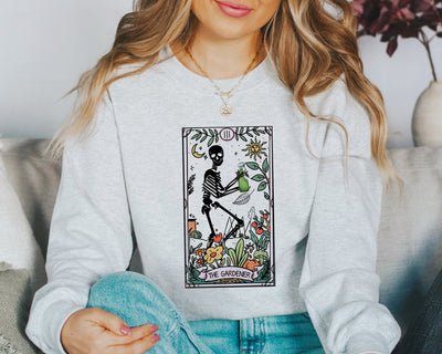 Gardening Sweatshirt, Plant Lover Gift, Plant Lady Sweater, Skeleton Sweatshirt, Plant Lady Gift, Plant Sweatshirt, Cute Plant Crewneck