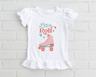 Roller Skater Girl, Retro Kid's Summer Shirt, Let's Roll Shirt, Kid's Skate Shirt, Roller Skating Shirt, Retro Kid's Tee, Hippie Kid's Shirt
