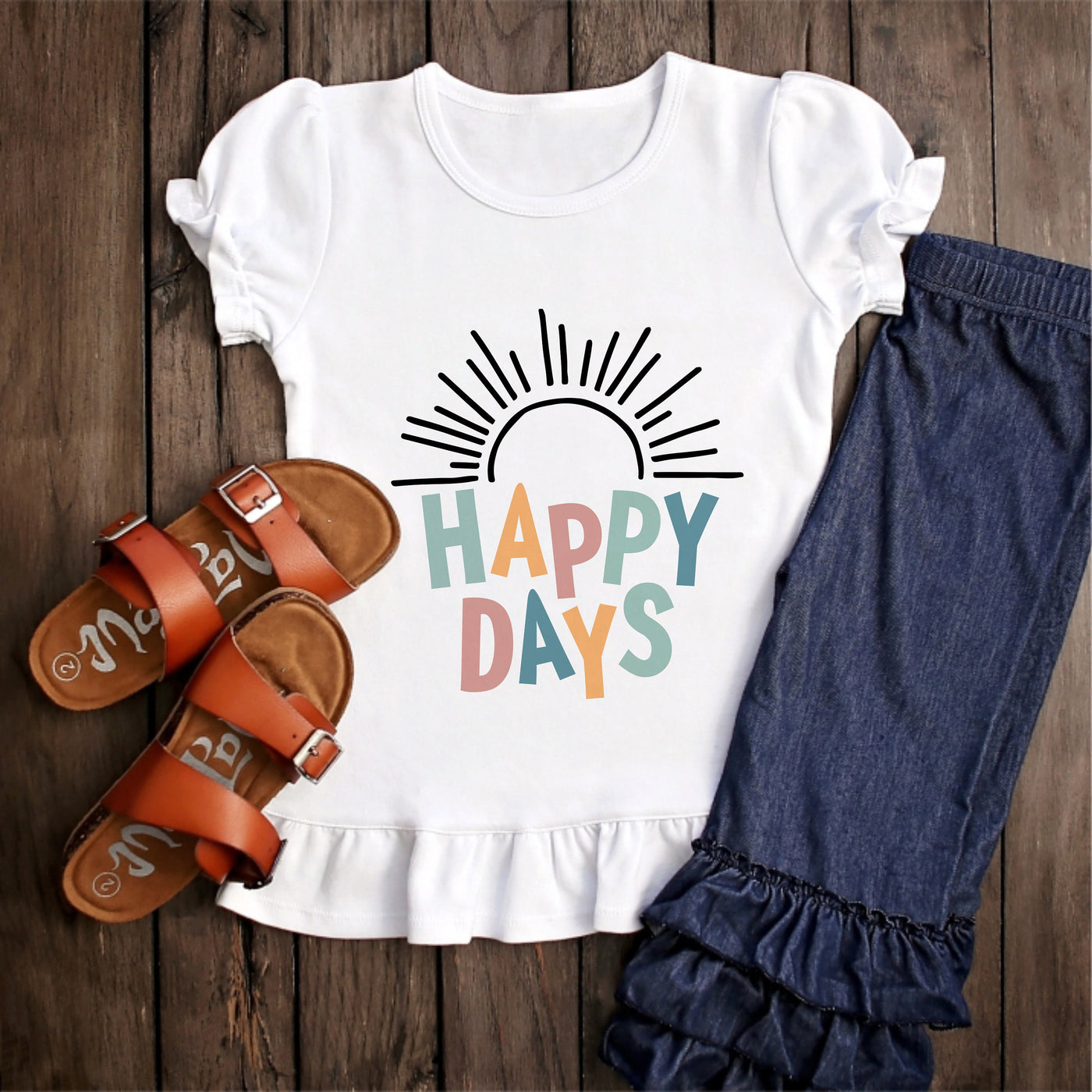 Happy Toddler Shirt, Preschooler Shirt, Cute Toddler Tee, Happy Days Shirt, Hippie Toddler Shirt, Cute Toddler Girl Shirt, Toddler Shirt