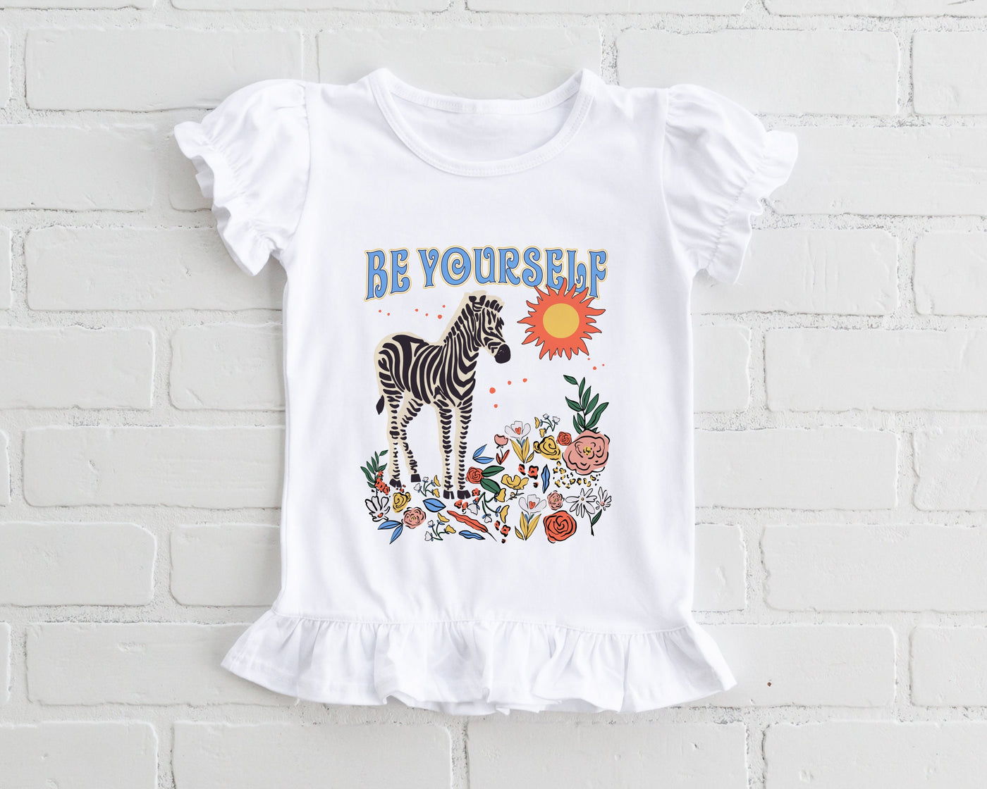 Safari Shirt, Wild Child Tee, Zebra Tee, Wild Animal Tee, Safari Zebra, Be Yourself Tee, Inspirational Tee Kids, Safari Kids Shirt, Be You