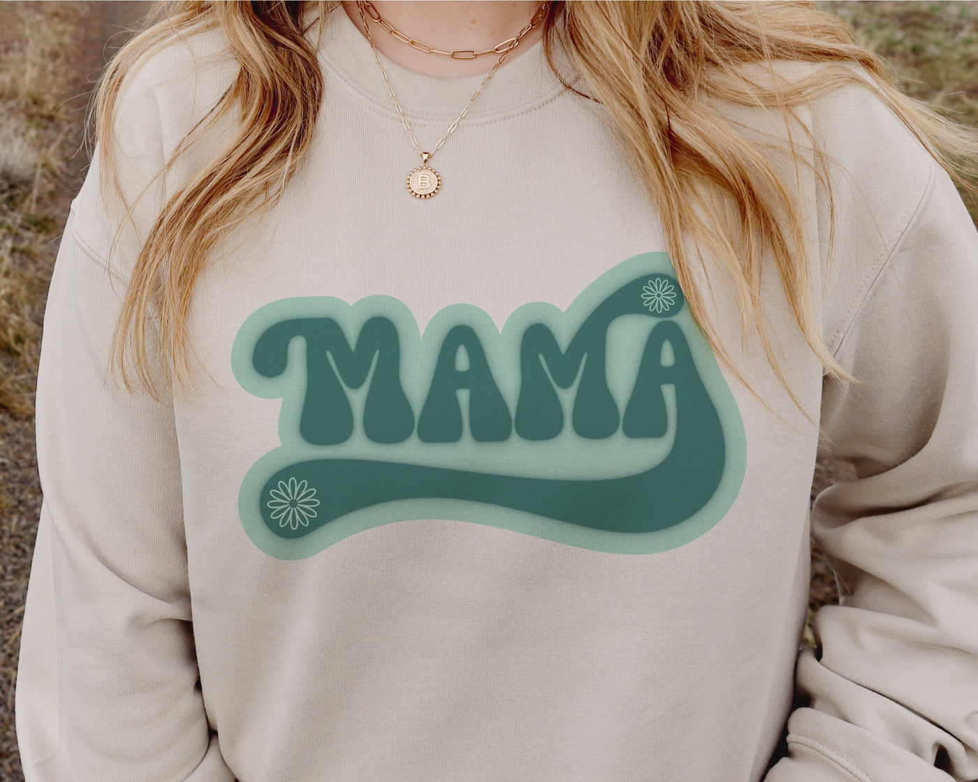 Groovy Mama, Hippie Mama, Boho Mama Sweater, Cozy Mom Sweatshirt, Retro Mom Tee, Mama Crewnecks, Mother's Day Crewneck, Mama Sweatshirt Gift