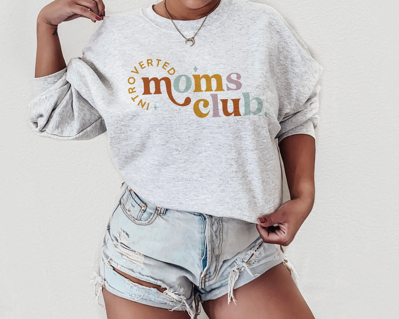 Cute Mom Sweatshirt, Moms Club Sweatshirt, New Mom Crewneck, New Mom Gift, Motherhood Sweatshirt, Gift for Mom, Mom Sweatshirt, Introverted