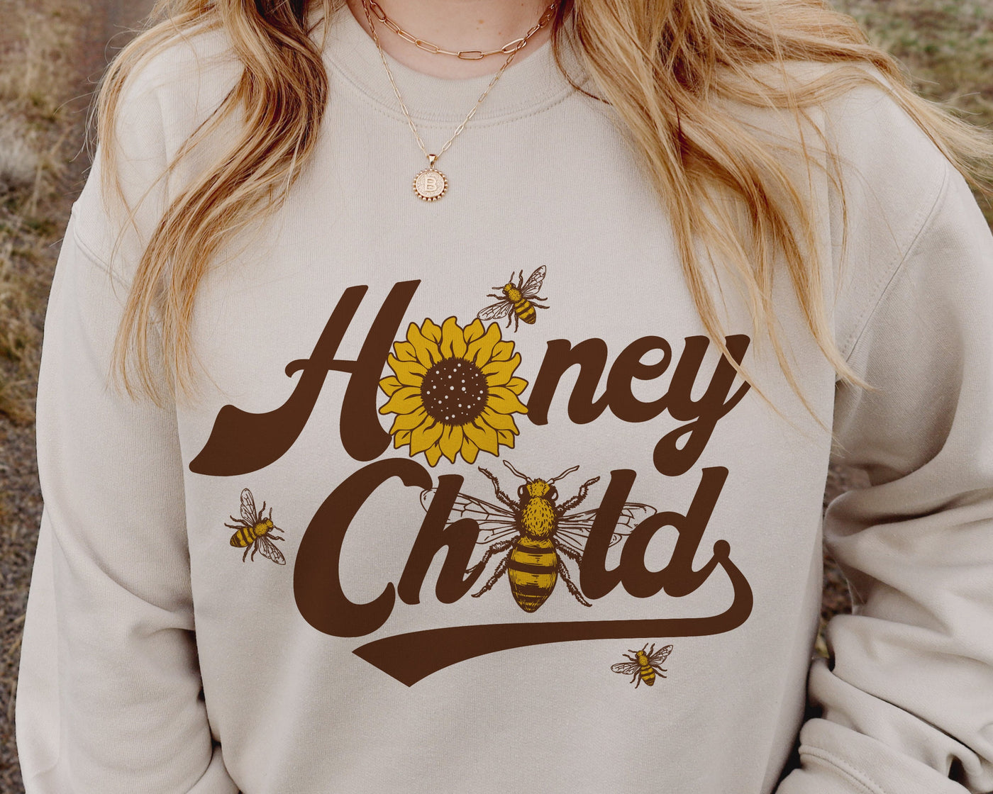 Honey Sweatshirt, Gift for Beekeeper, Honey Child, Bee Sweatshirt, Honey Bee Shirt, Nature Lover Sweatshirt, Bee Lover Gift, Honeybee Gift