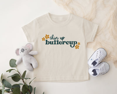Buttercup Shirt, Chin Up Buttercup, Girls Spring Shirt, Retro Toddler Shirt, Cute Hippie Toddler Shirt, Boho Toddler Shirt, Cute Girls Shirt