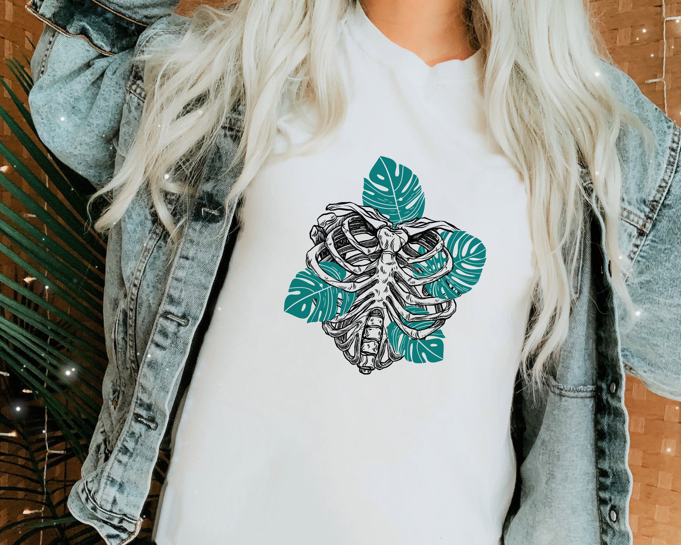 Monstera Shirt, Skeleton Tee, Ribs Shirt, Nature Lover Tee, Plant Lover Shirt, Plant Graphic Tee, Gardening Shirt,  Garden Lover, Garden