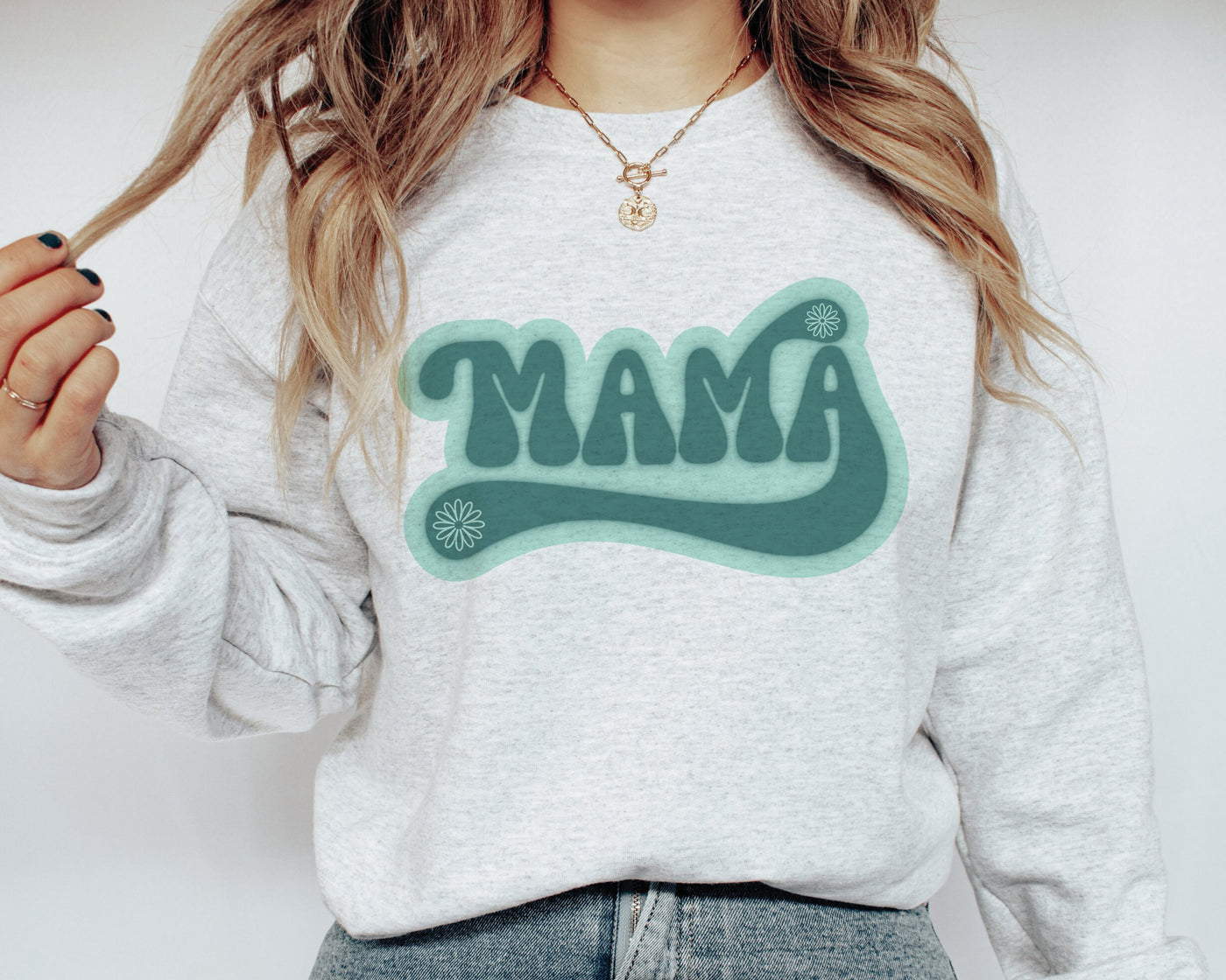 Groovy Mama, Hippie Mama, Boho Mama Sweater, Cozy Mom Sweatshirt, Retro Mom Tee, Mama Crewnecks, Mother's Day Crewneck, Mama Sweatshirt Gift