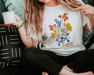 1973, Protect Roe, Social Justice, Pro Choice, Women's Equality Shirt, Women's Rights T Shirt, Cute Boho Shirt, Floral T Shirt, Feminist Tee