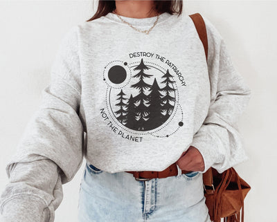 Environmentalist Gift, Camp Crewneck, Social Justice Clothing, Feminist Sweater, Nature Crewneck, Hippie Crewneck, Ecofriendly Shirt, Female