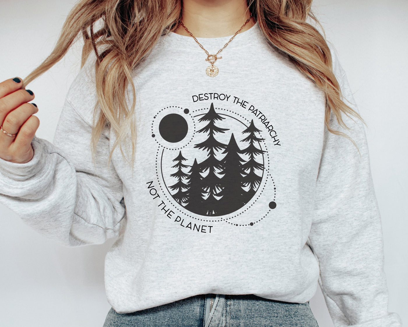 Environmentalist Gift, Camp Crewneck, Social Justice Clothing, Feminist Sweater, Nature Crewneck, Hippie Crewneck, Ecofriendly Shirt, Female