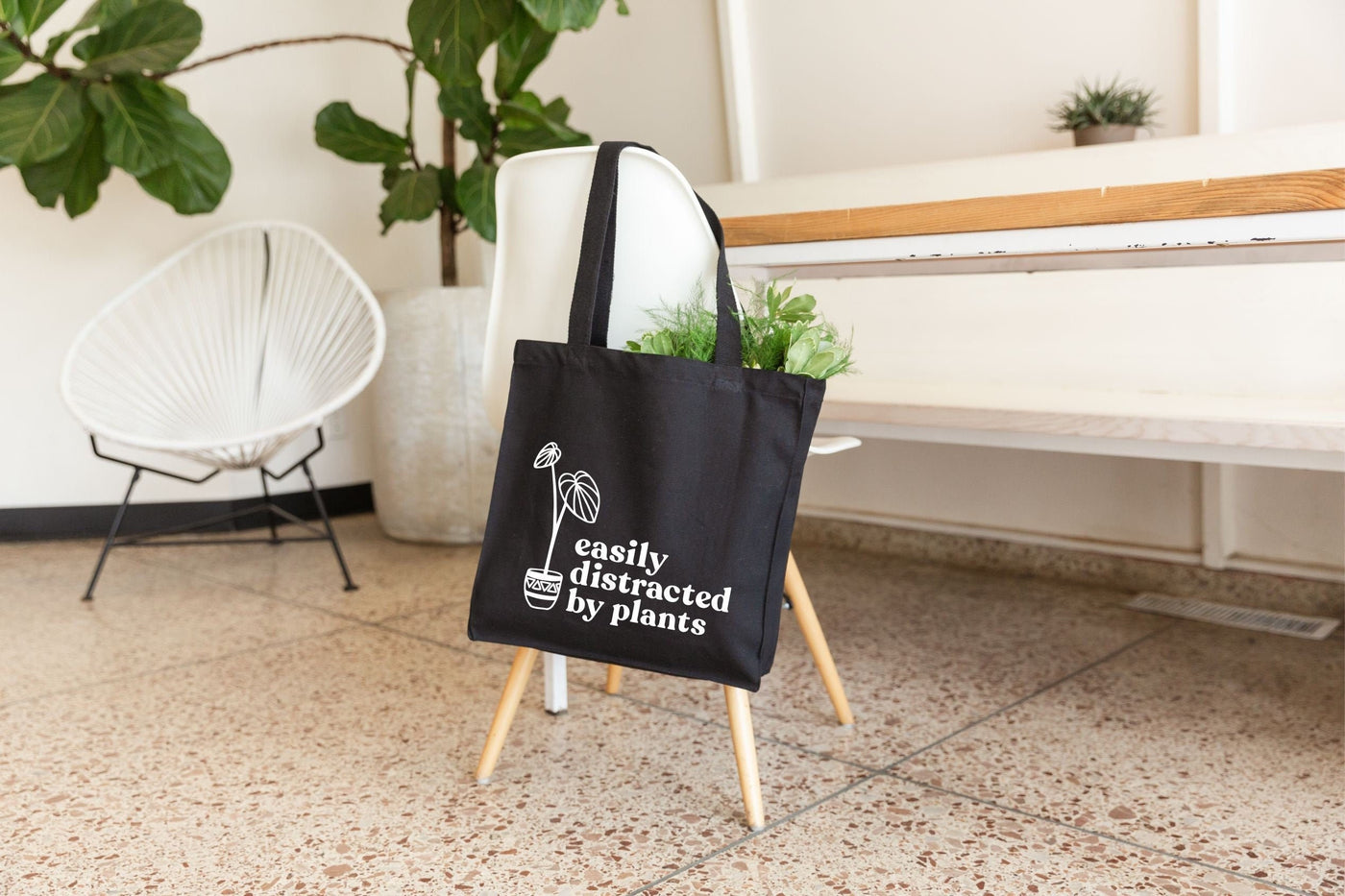 Plant Tote Bag, Plant Lover Bag, Plant Lover Gift, Crazy Plant Lady, Plant Lover Tote, Plant Collector, Distracted by Plants, Plant Mom Bag
