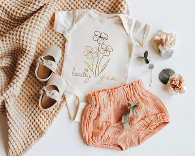 Flower Baby Bodysuits, Cute Infant Outfits, Nature Kid Clothing, Boho Baby Rompers, Boho Kids Outfit, Hippie One Piece, Funny Kids Bodysuits